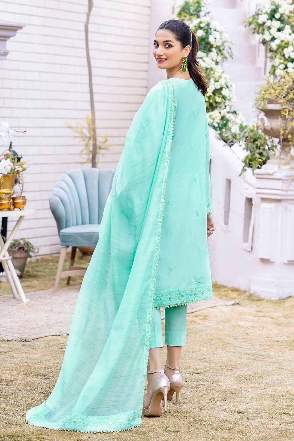 Gul Ahmed 3PC Foil Embroidered Lawn Unstitched Suit with Zari Dupatta CK-32007