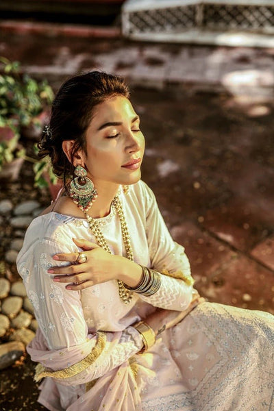 Lakhani Chikan-Kari 3 Piece Stitched Embroidered Suit CK-9015-R