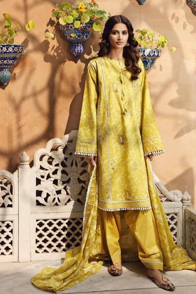 Gul Ahmed 3 PC Lawn Unstitched Embroidered Suit CL-1236