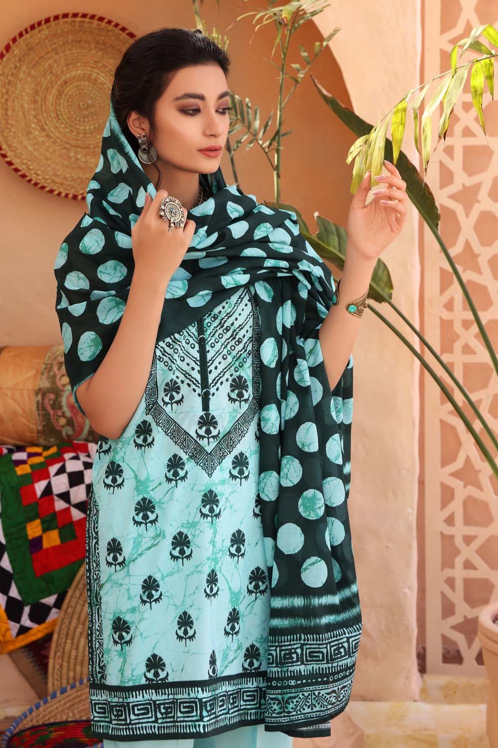 Gul Ahmed 3 PC Unstitched Digital Printed Suit CL-1297