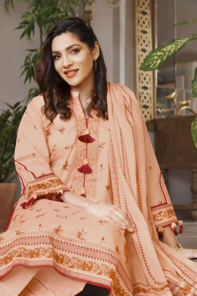 Gul Ahmed 3PC Embroidered Lawn Unstitched Suit CL-22019