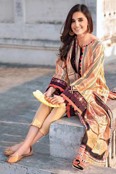Gul Ahmed 3PC Unstitched Printed Lawn Suit CL-22028 B