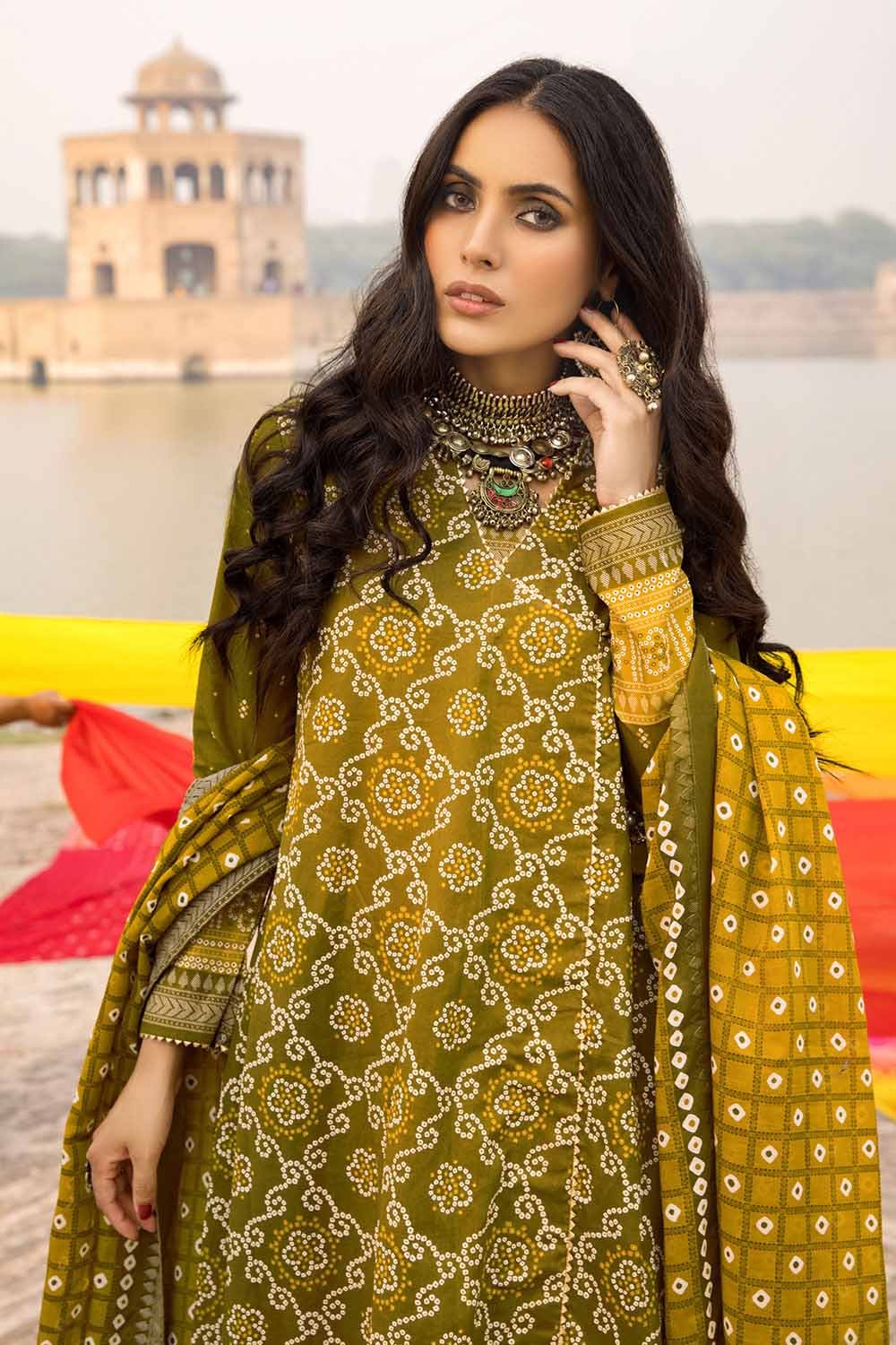 Gul Ahmed 3PC Chunri Lawn Unstitched Sliver Printed Suit CL-22044 B