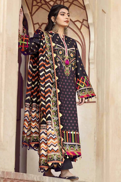 Gul Ahmed 3PC Gold Printed Lawn Unstitched Suit CL-22214