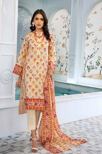 Gul Ahmed 3PC Unstitched Printed Lawn Suit CL-22226 A