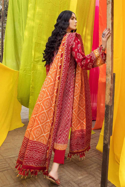 Gul Ahmed 3PC Chunri Lawn Unstitched Gold Printed Suit CL-32093 B