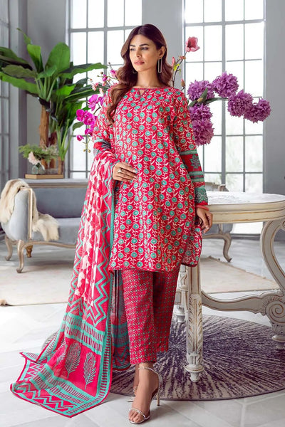 Gul Ahmed 3PC Unstitched Printed Lawn Suit CL-32102 B