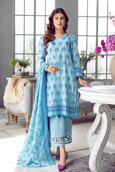 Gul Ahmed 3PC Unstitched Printed Lawn Suit CL-32110 A
