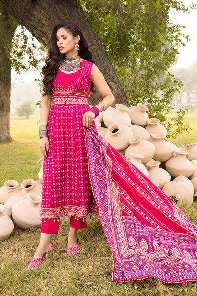 Gul Ahmed 3PC Chunri Lawn Unstitched Gold Printed Suit CL-32140 A