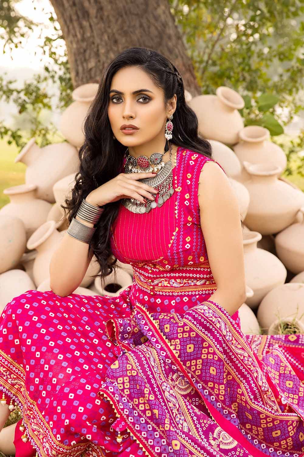 Gul Ahmed 3PC Chunri Lawn Unstitched Gold Printed Suit CL-32140 A