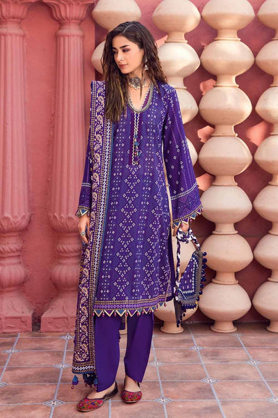Gul Ahmed 3PC Chunri Lawn Unstitched Gold Printed Suit CL-32141 B