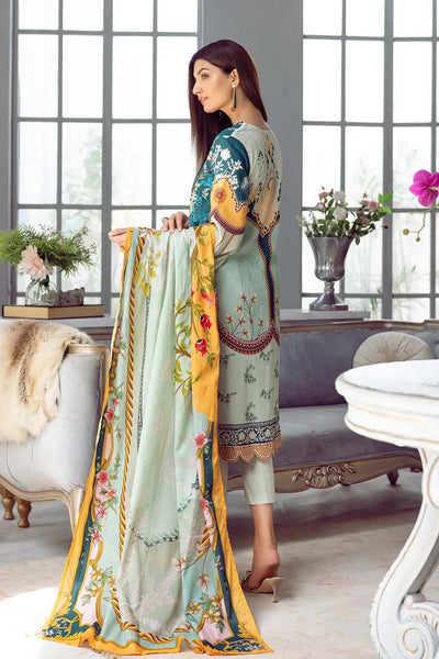 Gul Ahmed 3PC Unstitched Printed Lawn Suit CL-32145