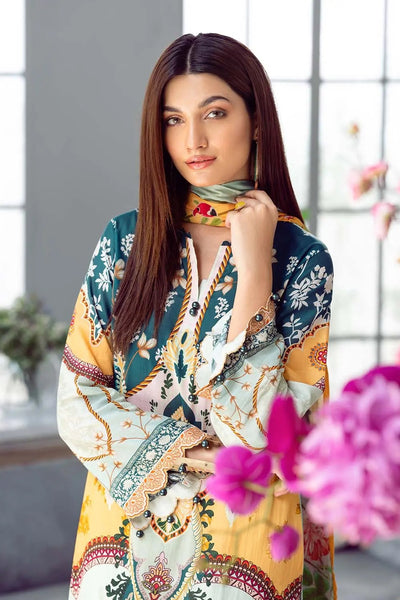 Gul Ahmed 3PC Unstitched Printed Lawn Suit CL-32145