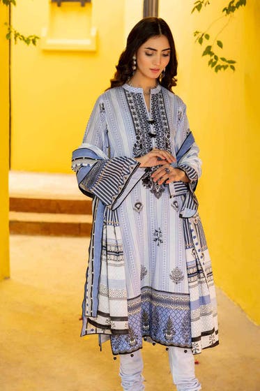 Gul Ahmed 3PC Embroidered Lawn Unstitched Printed Suit CL-32157