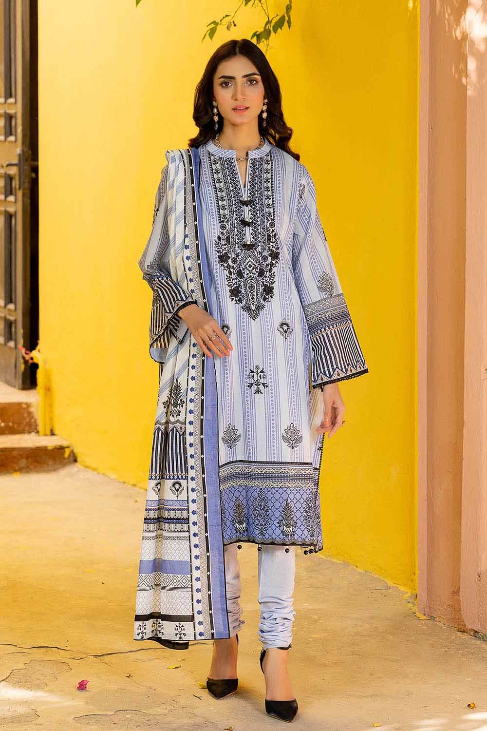 Gul Ahmed 3PC Embroidered Lawn Unstitched Printed Suit CL-32157