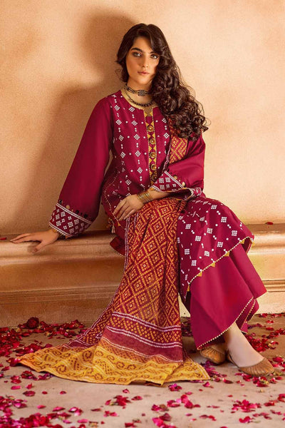 Gul Ahmed 3PC Embroidered Chunri Lawn Unstitched Suit CL-32166