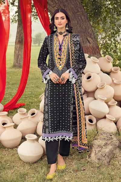 Gul Ahmed 3PC Chunri Lawn Unstitched Gold Printed Suit CL-32180 A