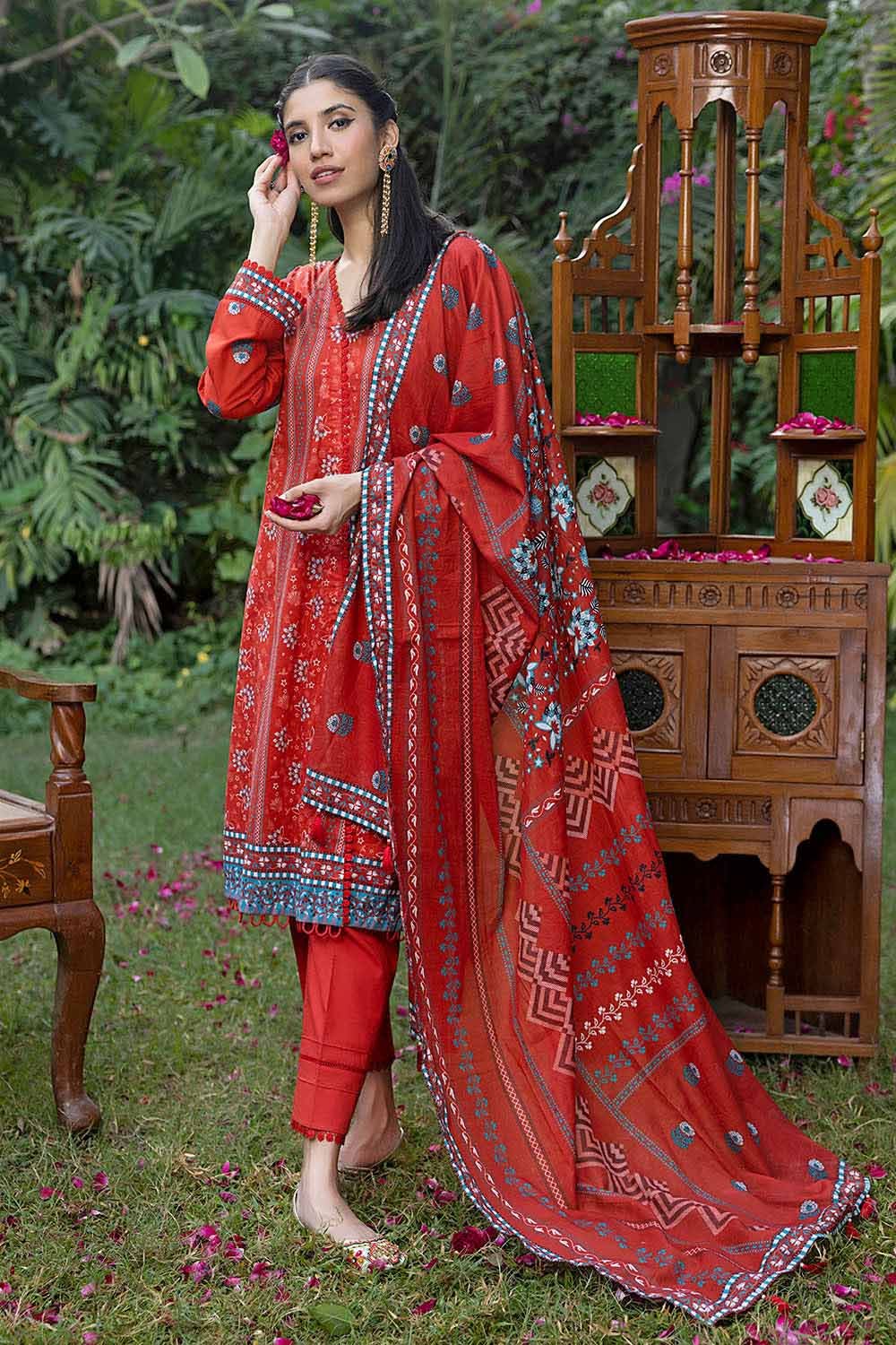 Gul Ahmed 3PC Lawn Unstitched Printed Suit CL-32218