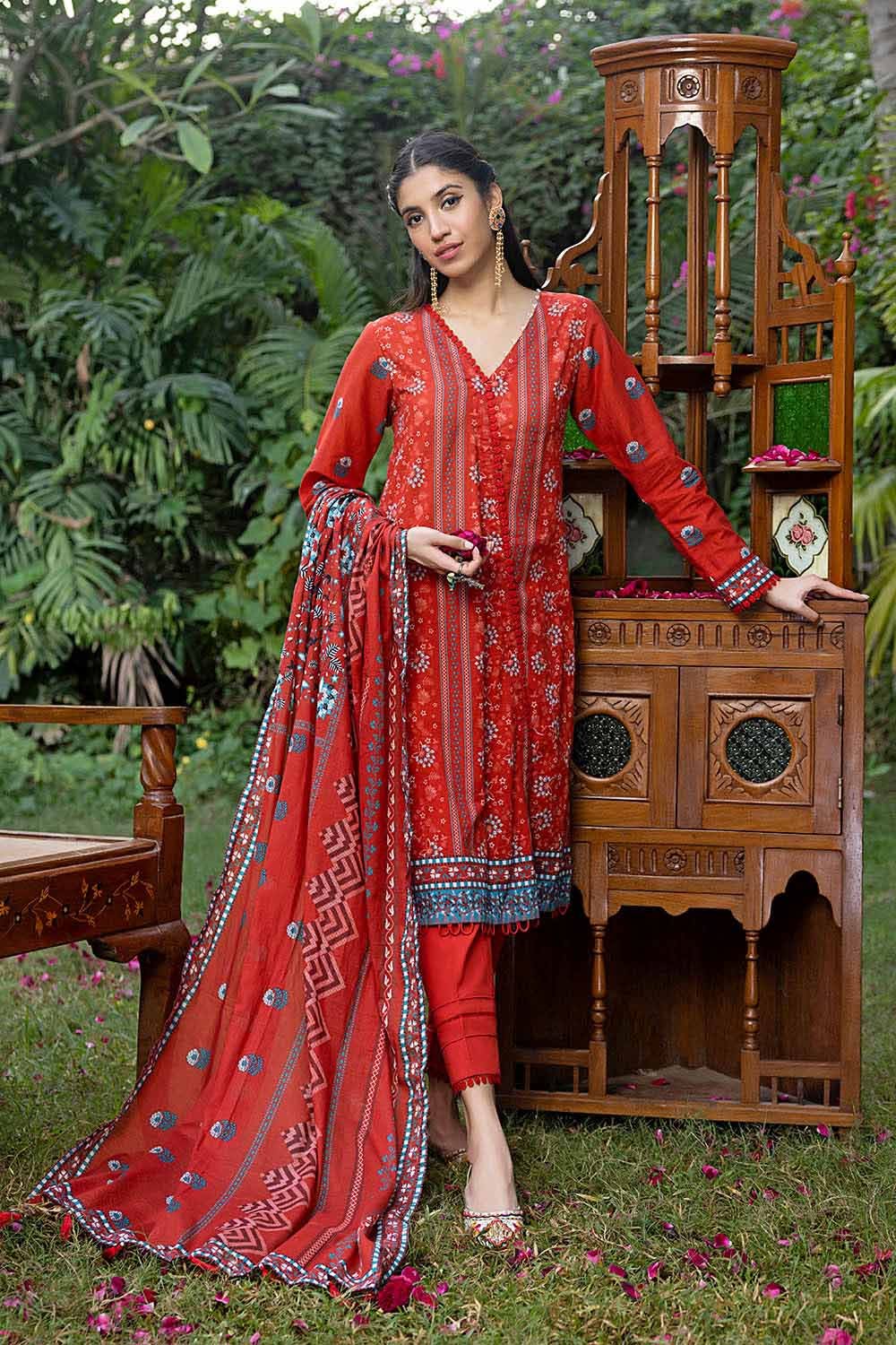 Gul Ahmed 3PC Lawn Unstitched Printed Suit CL-32218