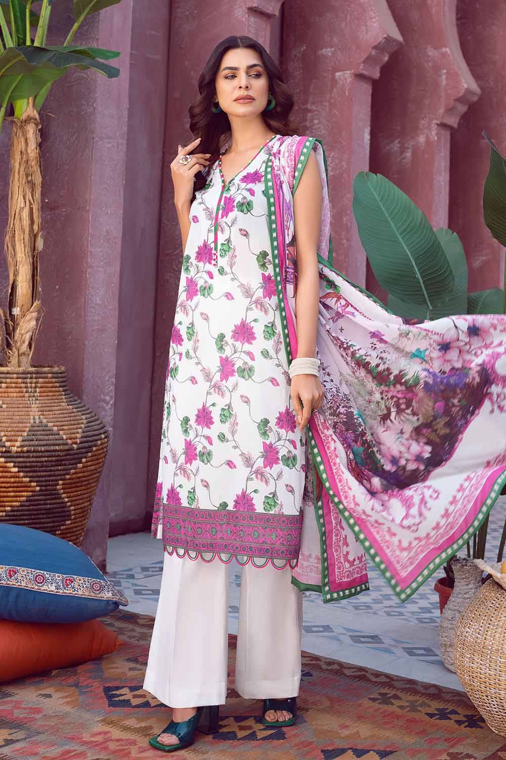 Gul Ahmed 3PC Lawn Unstitched Digital Printed Suit CL-32231