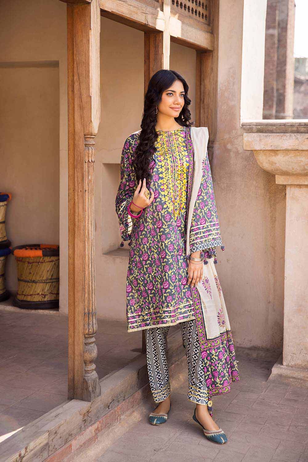 Gul Ahmed 3PC Lawn Unstitched Foil Printed Suit CL-32240 B