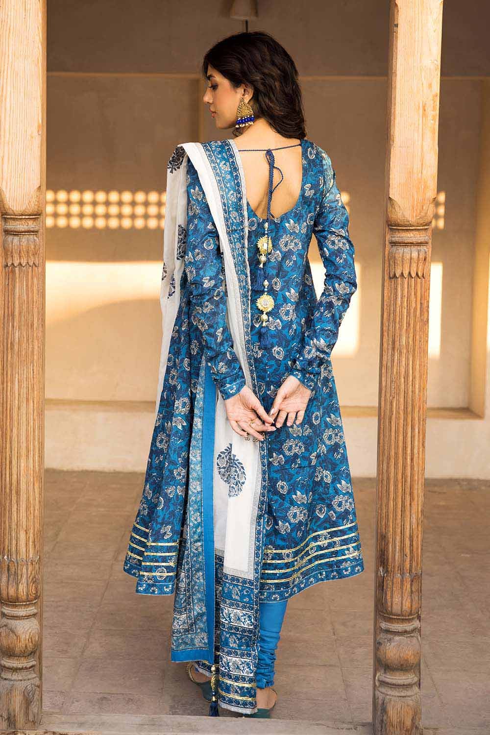 Gul Ahmed 3PC Lawn Unstitched Foil Printed Suit CL-32243 B