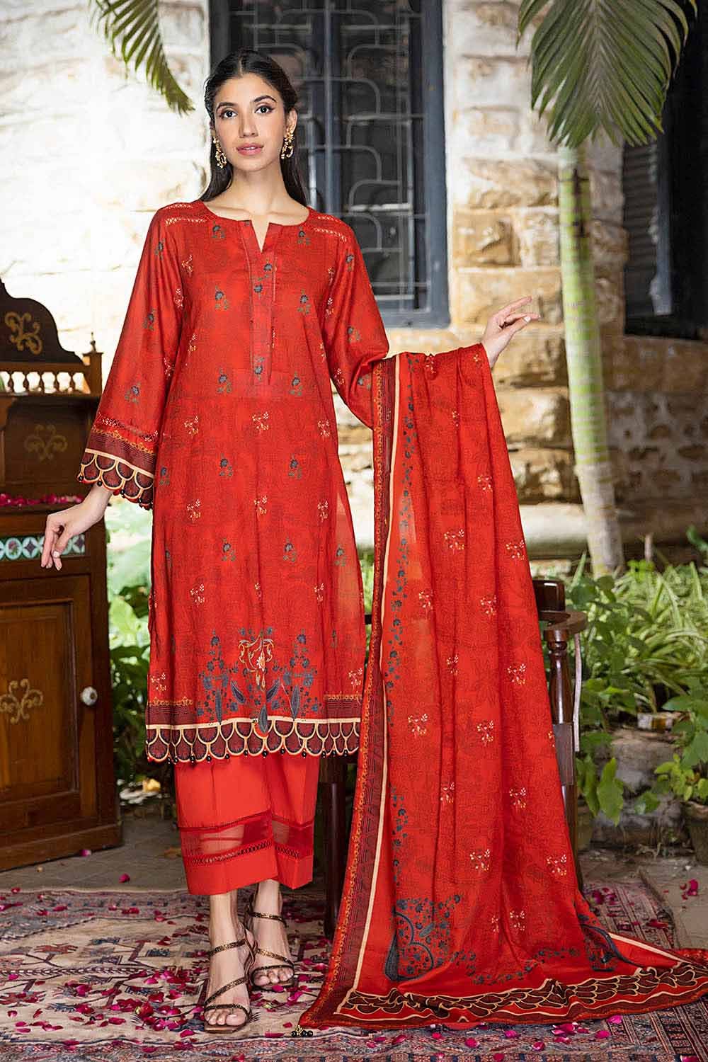 Gul Ahmed 3PC Lawn Unstitched Digital Printed Suit CL-32252