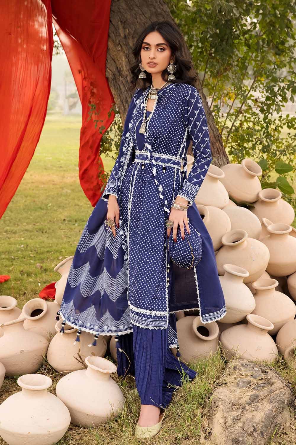 Gul Ahmed 3PC Chunri Lawn Unstitched Lacquer Printed Suit CL-32255 B