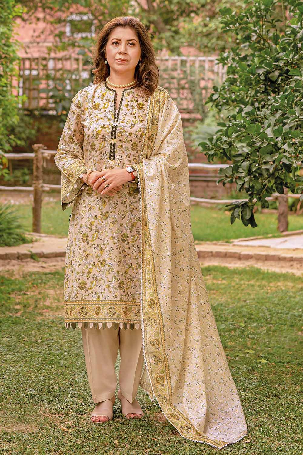 Gul Ahmed 3PC Unstitched Printed Lawn Suit CL-32266 A