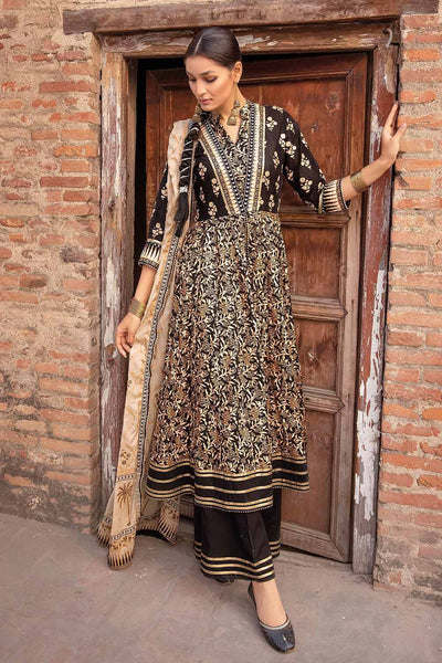 Gul Ahmed 3PC Lawn Unstitched Gold and Lacquer Printed Suit CL-32426 B