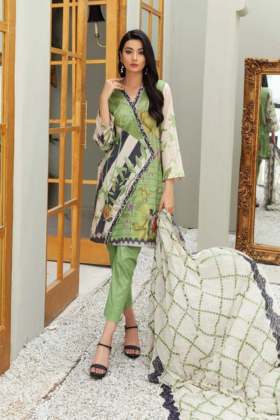 Charizma 3 Piece Unstitched Embroidered Suit - COR-18