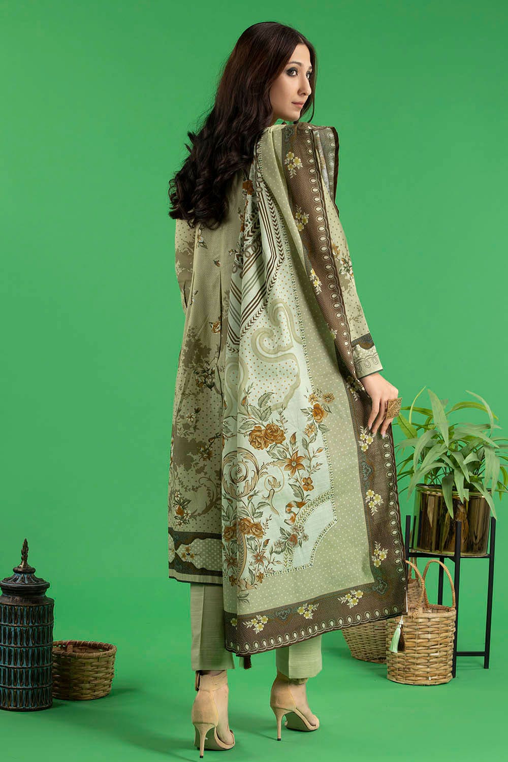 Gul Ahmed 3PC Cotton Linen Unstitched Digital Printed Suit CV-22002 A