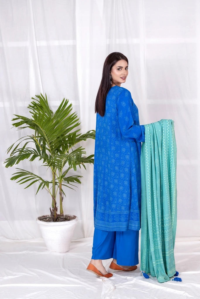 Lakhany 3 Piece Unstitched Printed Cashmi Vool Suit CVC-1020-B