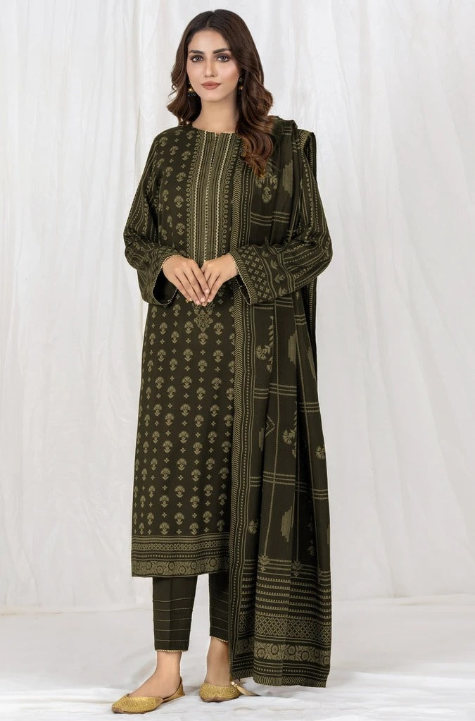 Lakhany 3 Piece Unstitched Printed Cashmi Vool Suit CVC-1025-B