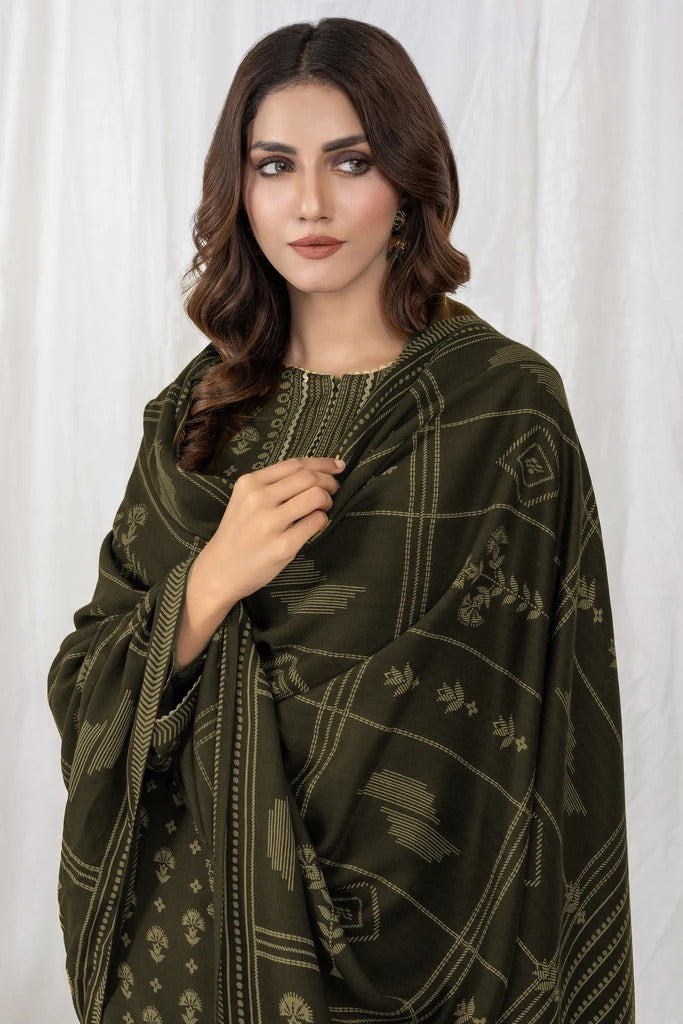 Lakhany 3 Piece Unstitched Printed Cashmi Vool Suit CVC-1025-B