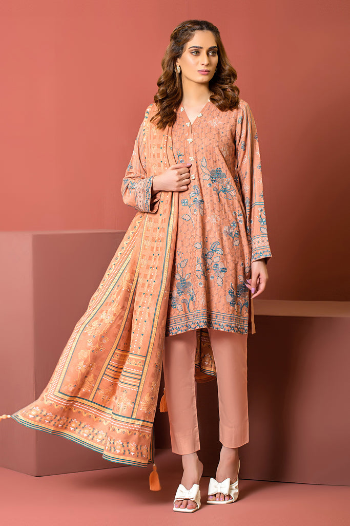 Lakhany 3 Piece Stitched Embroidered Cashmi Vool Suit LSM-2975