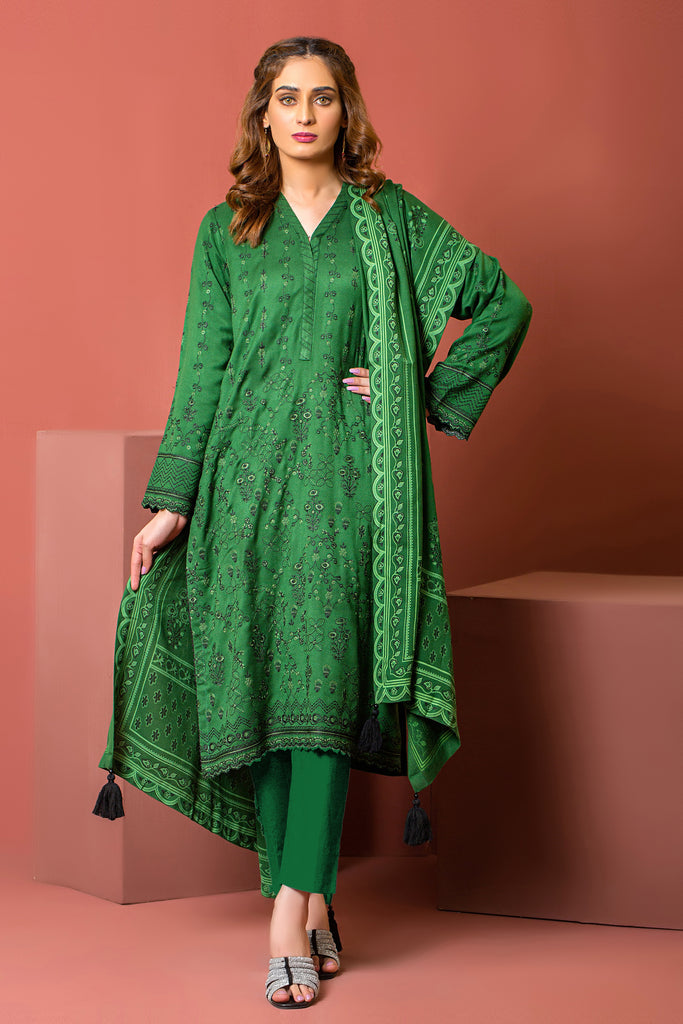 Lakhany 3 Piece Unstitched Embroidered Cashmi Vool Suit CVE-EA-0382