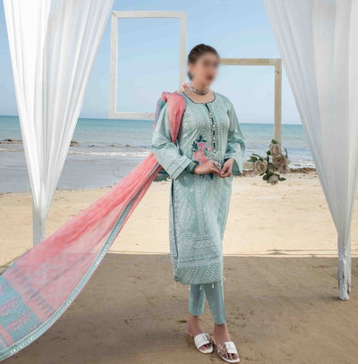 Tawakkal Fabrics 3 Piece Stitched Attractive & Adorable Lawn Suit D-1064