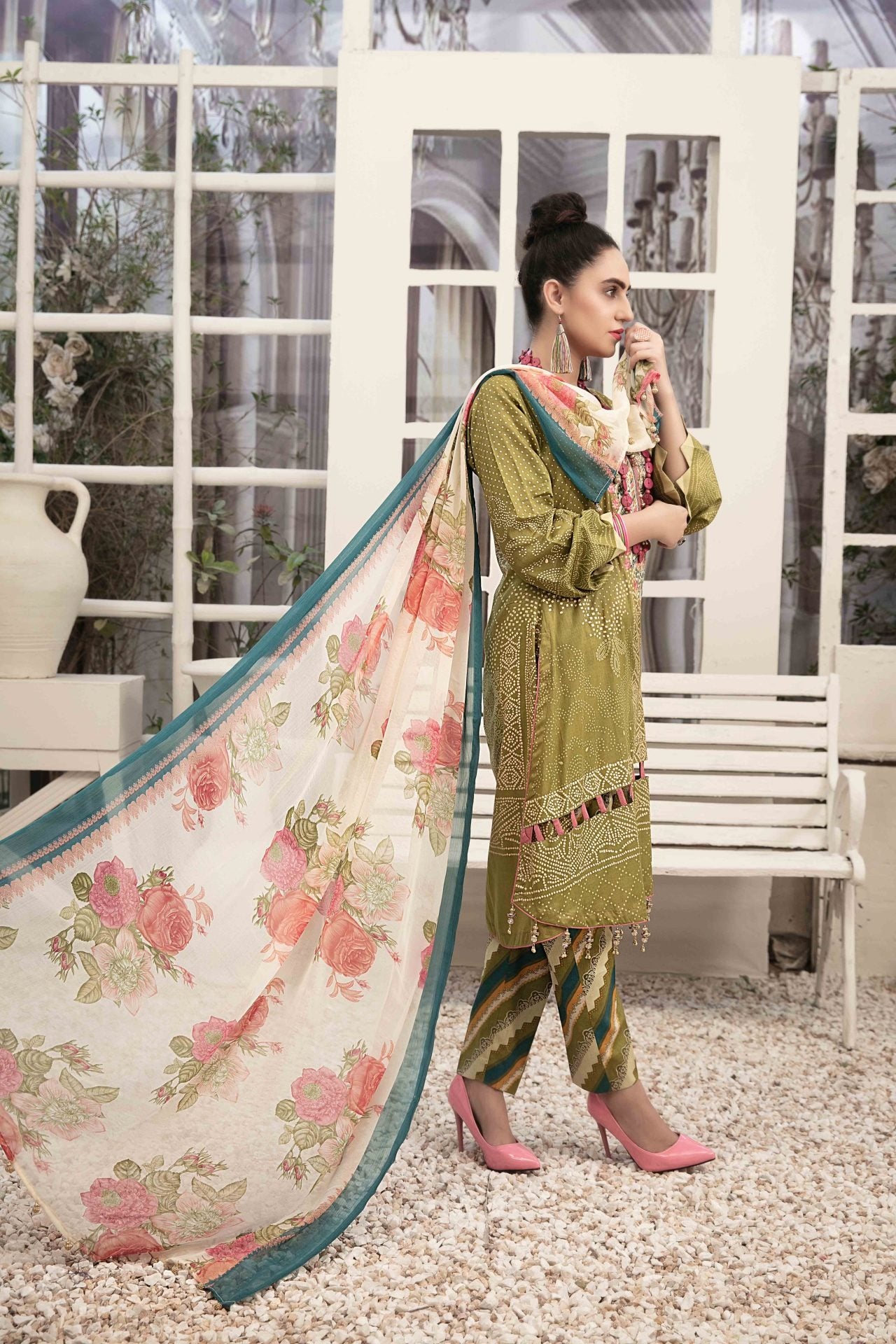 Amna Sohail By Tawakkal Fabrics 3 Piece Stitched Renee Chiffon Dupatta Suit D-1455-B