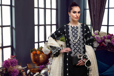 Jade Classic Revitalized by Firdous Lawn 3 Piece Unstitched Embroidered Lawn Suit - D-22-OC-08