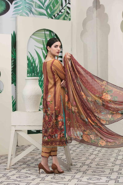 Tawakkal Fabrics 3 Piece Stitched Ufara Banarsi Lawn Suit D-5929