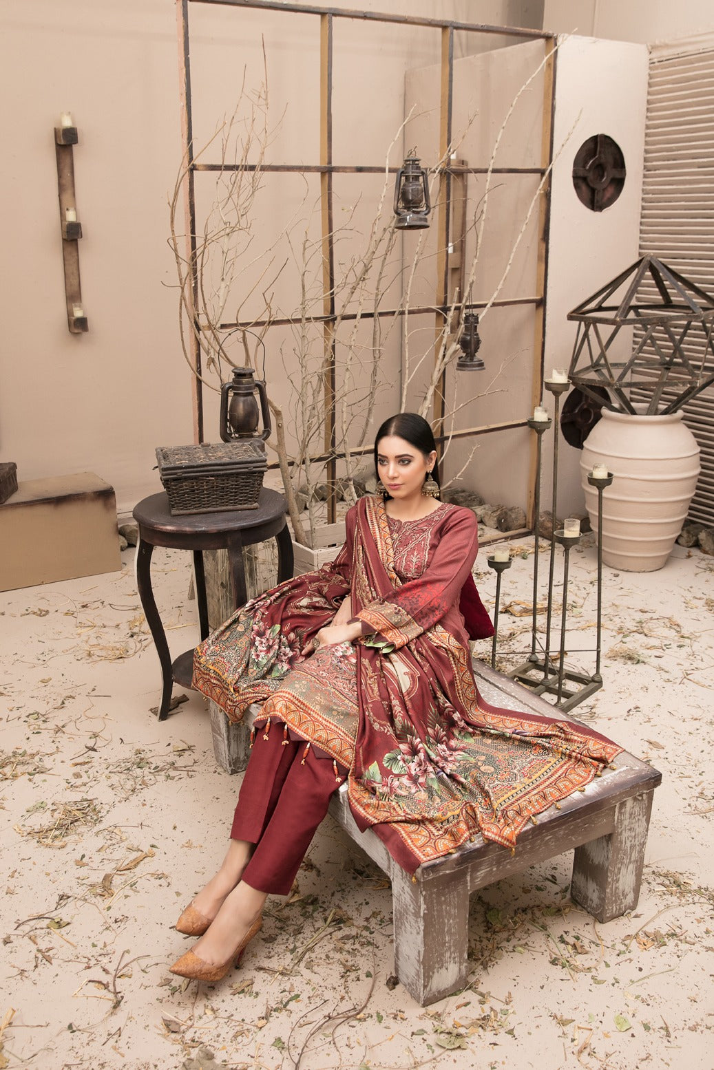 Tawakkal Fabrics 3 Piece Stitched Attractive & Elegant Linen Suit D-6086