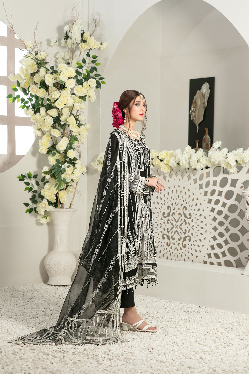 Tawakkal Fabrics 3 Piece Stitched Fancy Heavy Embroidered Suit D-6533