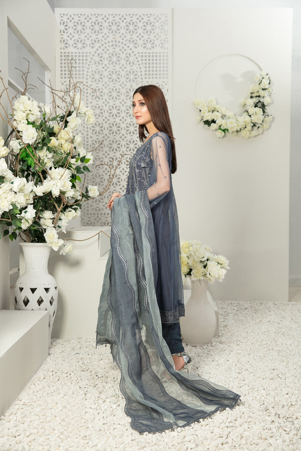 Tawakkal Fabrics 3 Piece Stitched Fancy Heavy Embroidered Suit D-6537