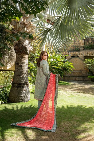 Tawakkal Fabrics 3 Piece Stitched Gala Embroidered Digital Printed Lawn Suit D-6646