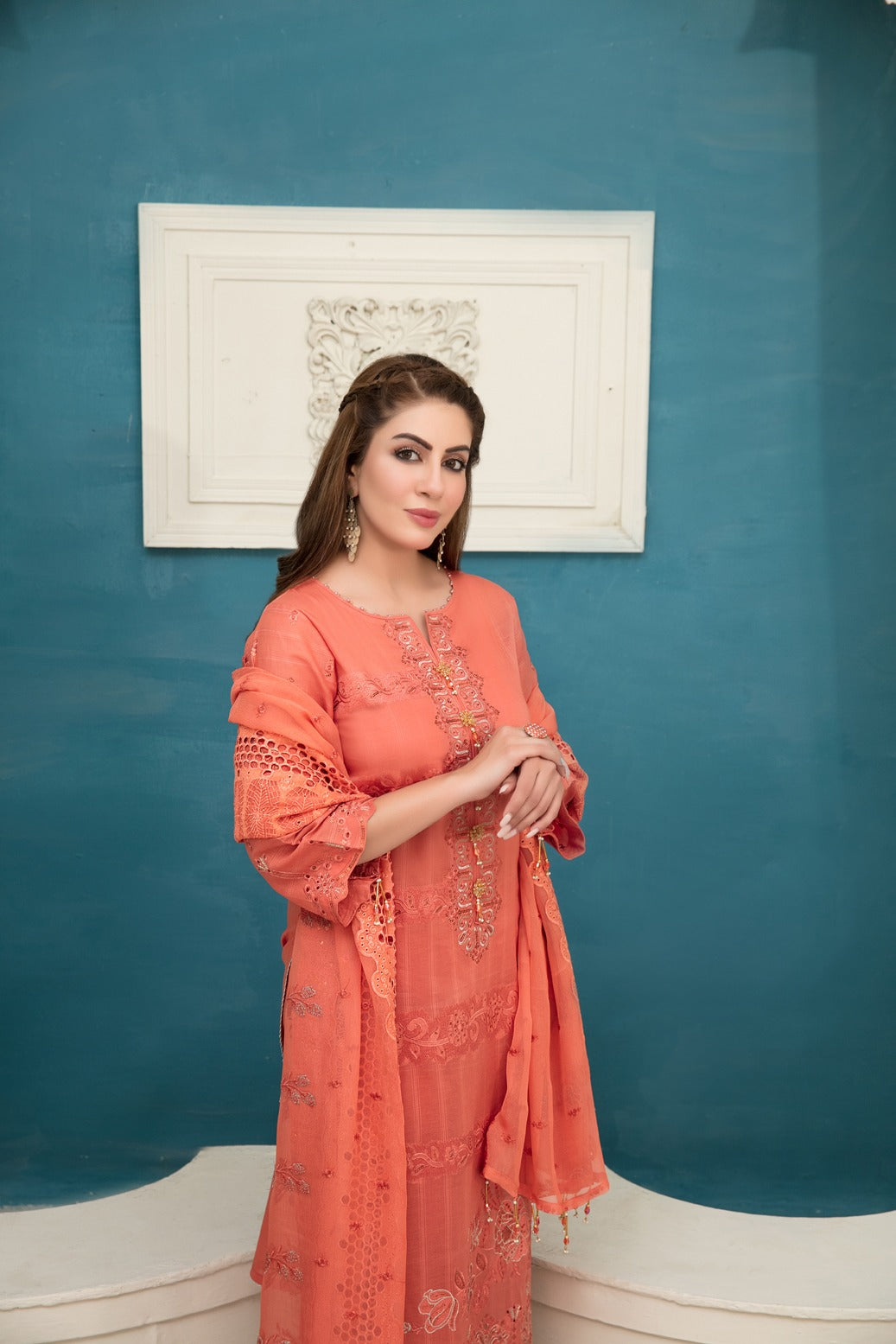 Tawakkal Fabrics 3 Piece Stitched Fancy Embroidered Lawn Suit - D-6763