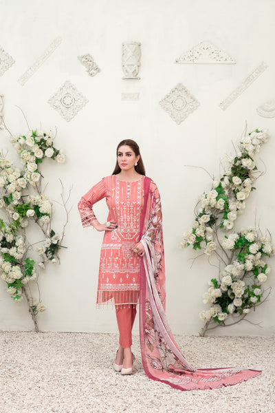 Tawakkal Fabrics 3 Piece Stitched Fancy Embroidered Lawn Suit D-6772