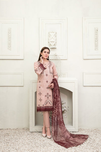 Tawakkal Fabrics 3 Piece Stitched Fancy Embroidered Lawn Suit D-6777
