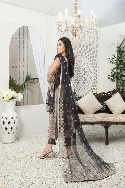 Tawakkal Fabrics 3 Piece Stitched Fancy Heavy Embroidered Suit D-6814