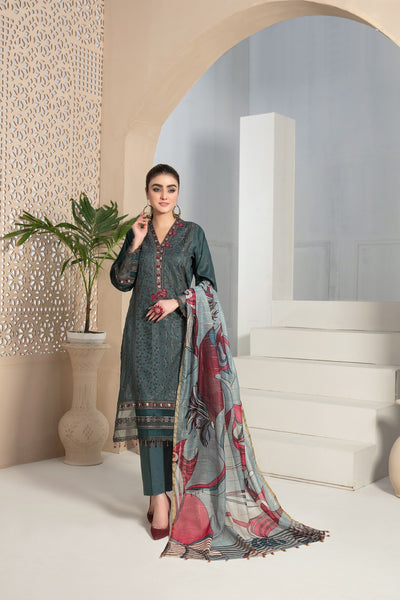 Tawakkal Fabrics 3 Piece Stitched Fancy Embroidered Lawn Suit D-6967